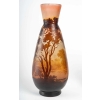 Paire de vases en pate de verre de Gallé, XXème siècle