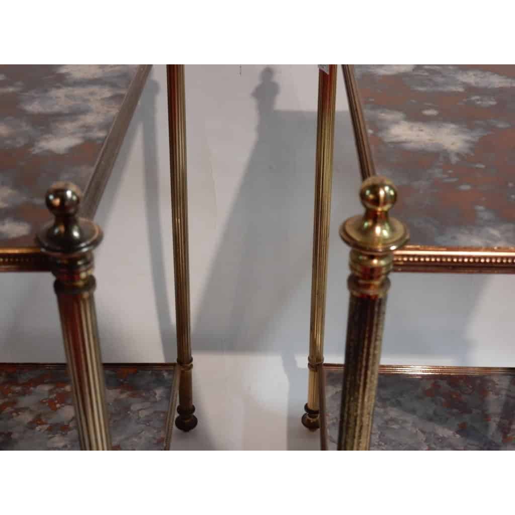 1950/70′ Paire de Bouts de Canapés Bronze, Style Maison Baguès 40 X 32 cm