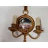 1950/70′ Paire d’Appliques en Bronze Doré Avec Miroir Convexe Signée Petitot | Biron 1950/70′ Paire d’Appliques en Bronze Doré Avec Miroir Convexe Signée Petitot