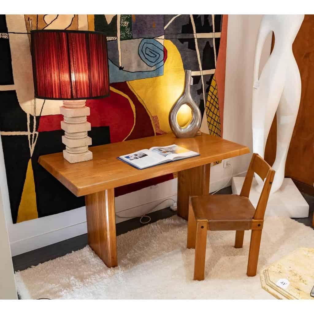 Pierre Chapo, Table en orme modèle T14A, années 1960 | Biron |||||