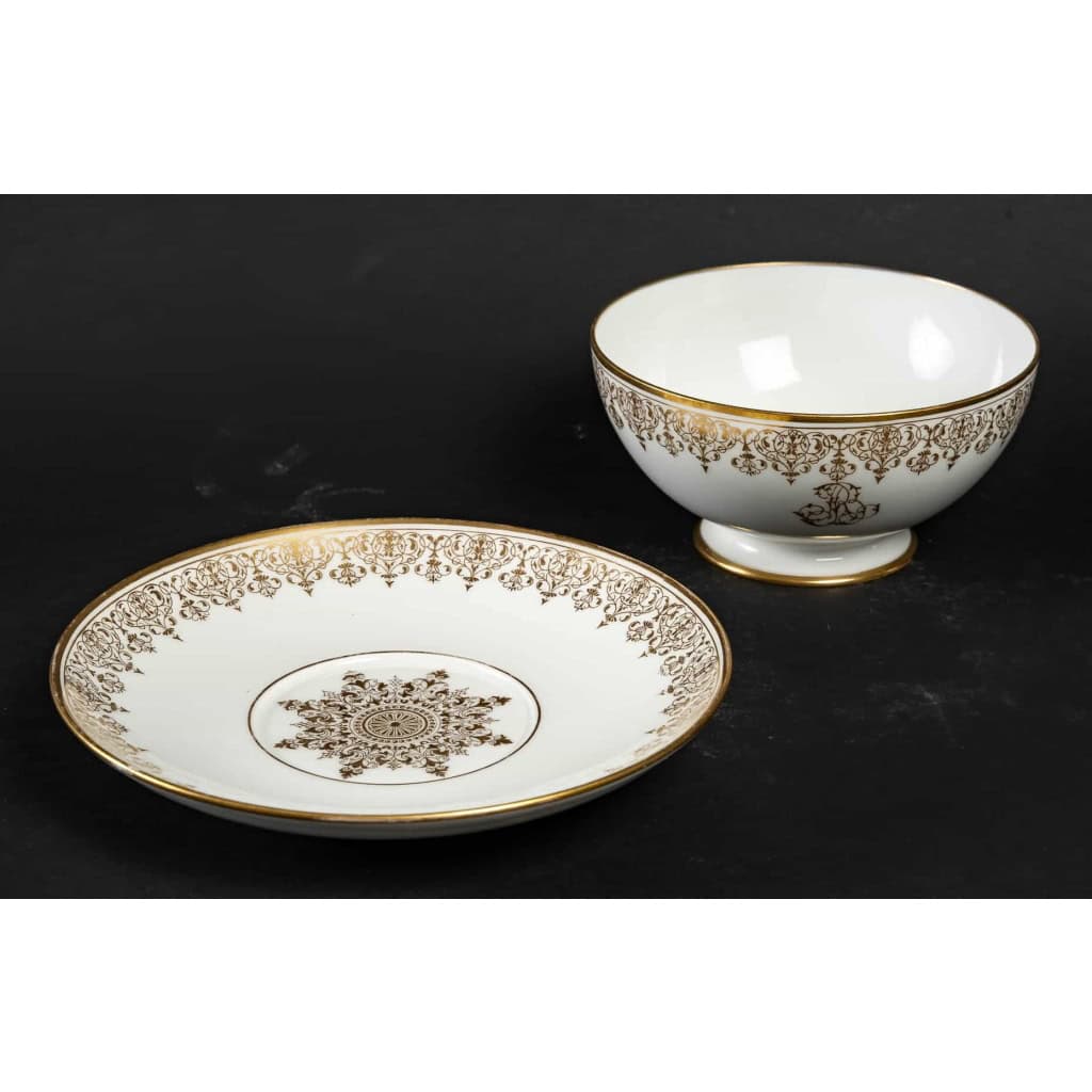 Paire de bols de Sèvres, 1869 / 1870 par Tristan Etienne Joseph | Biron Paire de bols de Sèvres, 1869 / 1870 par Tristan Etienne Joseph