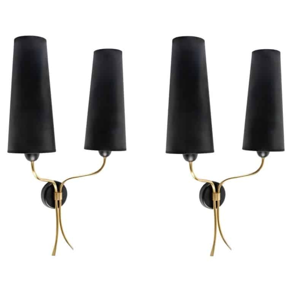 Grande Paire d’appliques Maison Lunel 1950 | Biron |||||