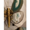1970’Applique Papillon en Bronze ou Laiton, Duval Brasseur Ou Isabelle Faure, 1 Ampoule, Ailes d’Agate : 30 X Hauteur 38 | Biron 1970’Applique Papillon en Bronze ou Laiton, Duval Brasseur Ou Isabelle Faure, 1 Ampoule, Ailes d’Agate : 30 X Hauteur 38