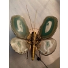 1970’Applique Papillon en Bronze ou Laiton, Duval Brasseur Ou Isabelle Faure, 1 Ampoule, Ailes d’Agate : 30 X Hauteur 38 | Biron 1970’Applique Papillon en Bronze ou Laiton, Duval Brasseur Ou Isabelle Faure, 1 Ampoule, Ailes d’Agate : 30 X Hauteur 38