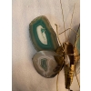 1970’Applique Papillon en Bronze ou Laiton, Duval Brasseur Ou Isabelle Faure, 1 Ampoule, Ailes d’Agate : 30 X Hauteur 38 | Biron 1970’Applique Papillon en Bronze ou Laiton, Duval Brasseur Ou Isabelle Faure, 1 Ampoule, Ailes d’Agate : 30 X Hauteur 38