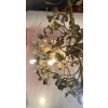 1900′ Lustre Boule de Gui en Bronze Art Nouveau à 6 Ampoules Diamètre: 50 cm Hauteur: 60 cm