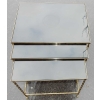 1970′ Tables Gigognes Style Maison Jansen, 3 Plateaux Opaline et Empiètement Bambou et Griffes
