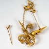 Pendentif « Chimère « Art-nouveau » pouvant se transformer en broche en or | Biron Pendentif « Chimère « Art-nouveau » pouvant se transformer en broche en or