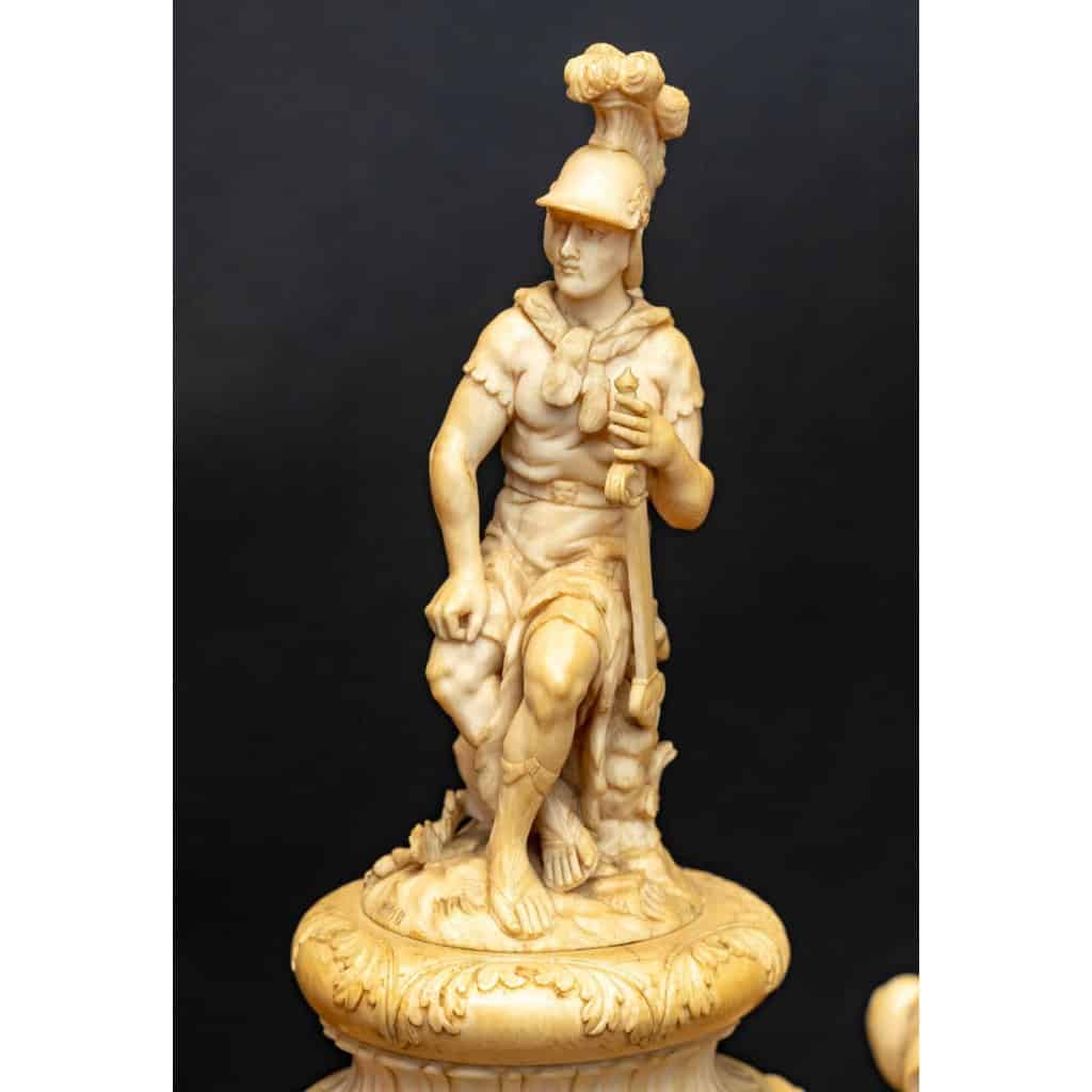 Éblouissante Chope faite En Ivoire, Allemagne, Du XIXème Siècle. 8
