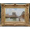 Frank Boggs Ecole Américaine 19è Paris Notre Dame La Seine Huile Sur Toile Signée Datée Située Certificat d’authenticité | Biron ||||||||