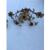 1880′ Paire d’Appliques en Bronze Doré Patiné à Décor Floral 5 Bras de Lumière | Biron 1880′ Paire d’Appliques en Bronze Doré Patiné à Décor Floral 5 Bras de Lumière