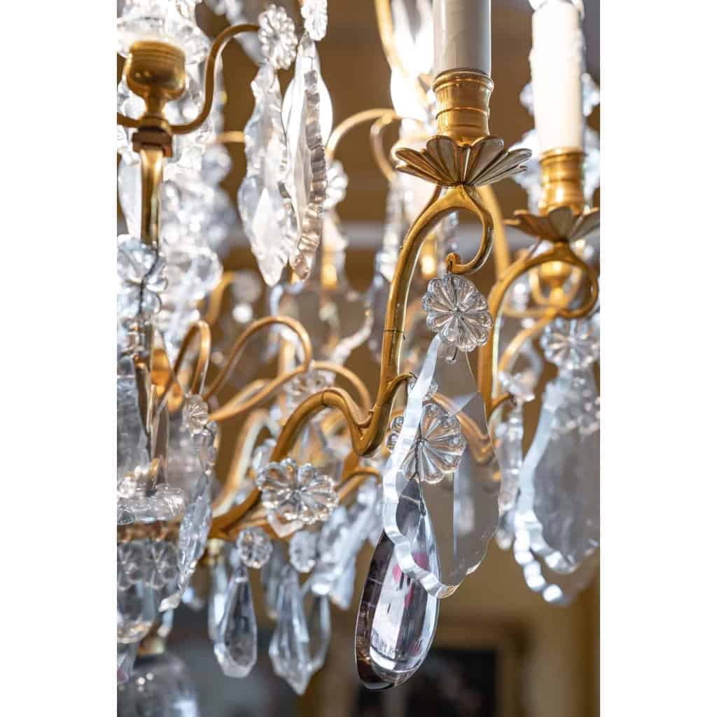 Grand Lustre De Style Louis XV En Cristal Et Bronze Doré. Circa 1900 | Biron Grand Lustre De Style Louis XV En Cristal Et Bronze Doré. Circa 1900