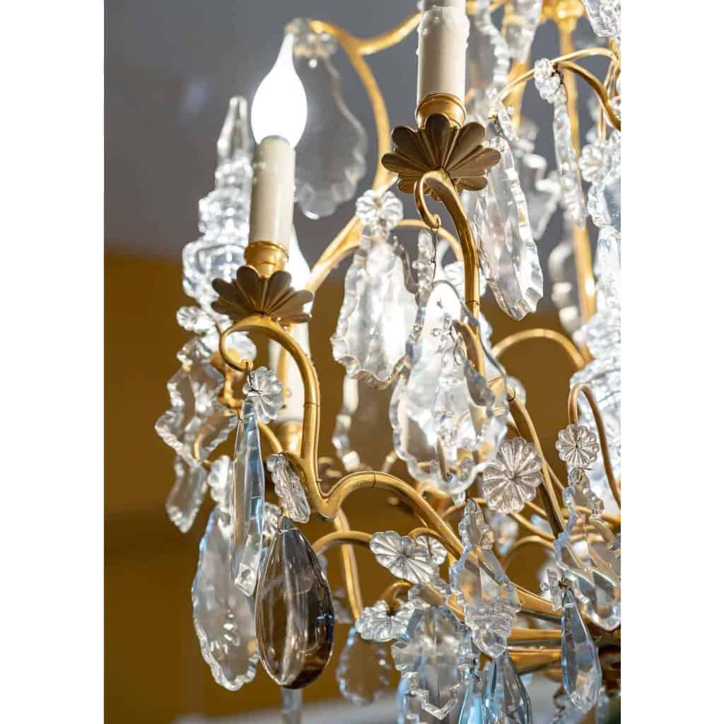 Grand Lustre De Style Louis XV En Cristal Et Bronze Doré. Circa 1900 | Biron Grand Lustre De Style Louis XV En Cristal Et Bronze Doré. Circa 1900