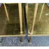 1950/70′ Paire De Bouts De Canapé Rectangulaires Maison Baguès Laiton et Bronze Plateaux Feuilles d or Fixées Sous Verre | Biron 1950/70′ Paire De Bouts De Canapé Rectangulaires Maison Baguès Laiton et Bronze Plateaux Feuilles d or Fixées Sous Verre