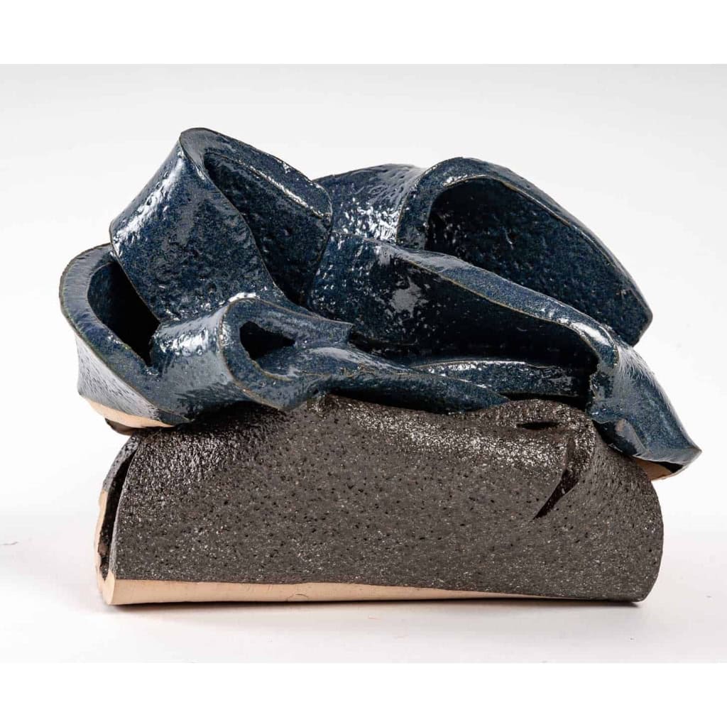 Sculpture n°2 en grès bleu porphyre par Pierre Tual (1941) | Biron ||||||||