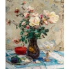 Angelina DRUMAUX (1881-1959). Bouquet de roses. | Biron |||||||||||