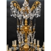 Lustre cristal et bronze XIXeme, | Biron Lustre cristal et bronze XIXeme,