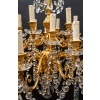 Lustre cristal et bronze XIXeme, | Biron Lustre cristal et bronze XIXeme,