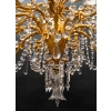 Lustre cristal et bronze XIXeme, | Biron Lustre cristal et bronze XIXeme,