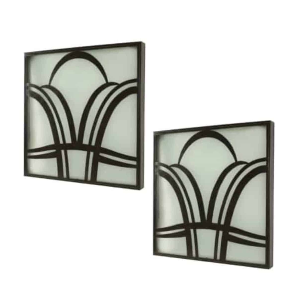 Grande paire d’appliques en fer forgé 1950 | Biron ||||||