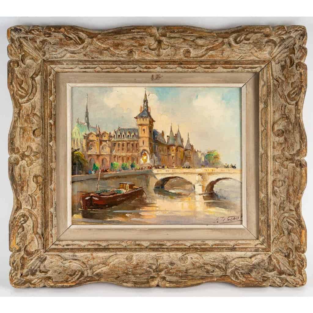 Huie sur toile, Paris « Le pont au change », 1930 | Biron ||||||||