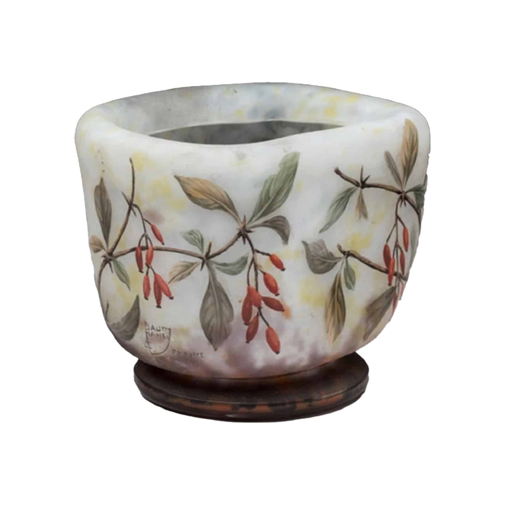Daum : Vase à section carré 1905 | Biron |||||