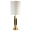 Grande Lampe 1960 en Laiton Doré et Satiné, Maison Honoré | Biron ||||