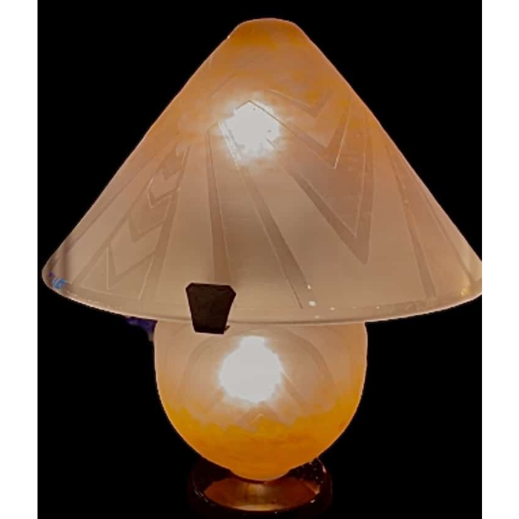 LE VERRE FRANÇAIS  LAMPE  ART DECO 2