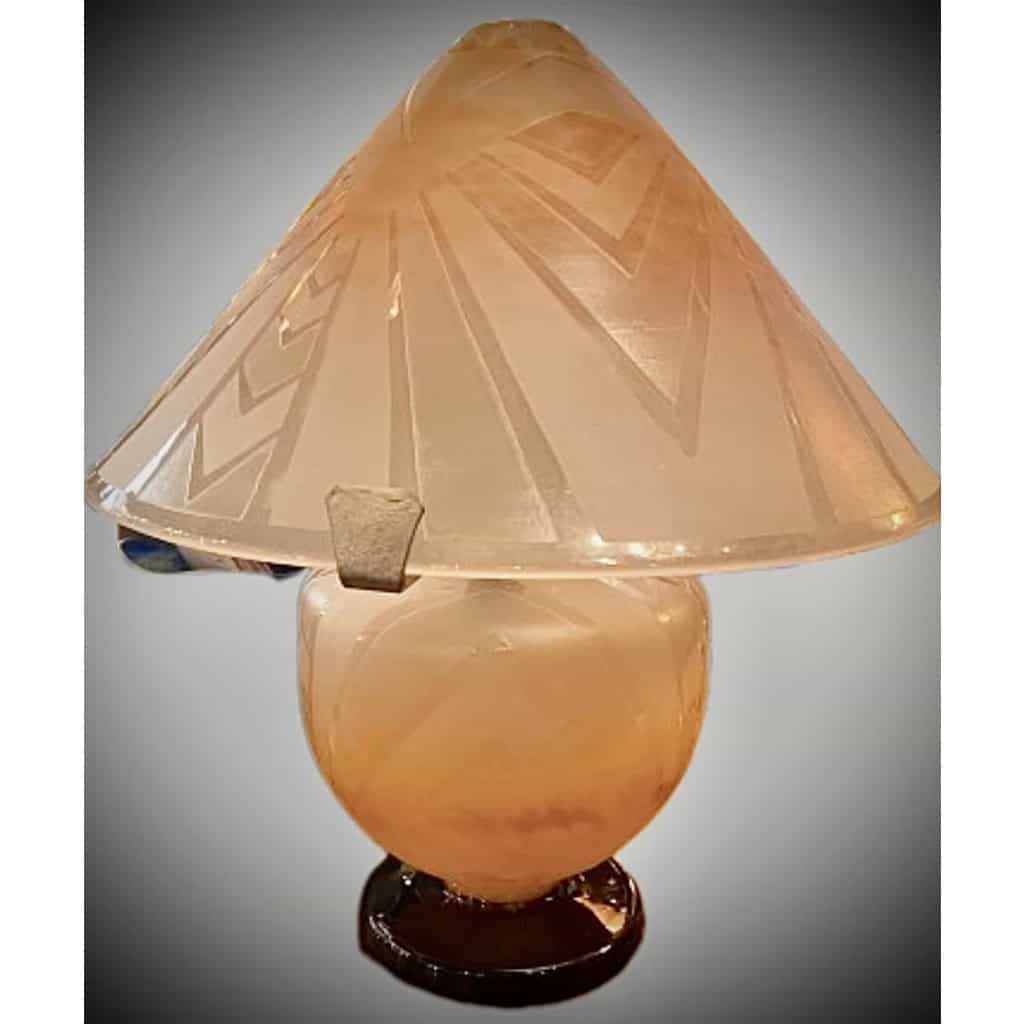 LE VERRE FRANÇAIS  LAMPE  ART DECO 3