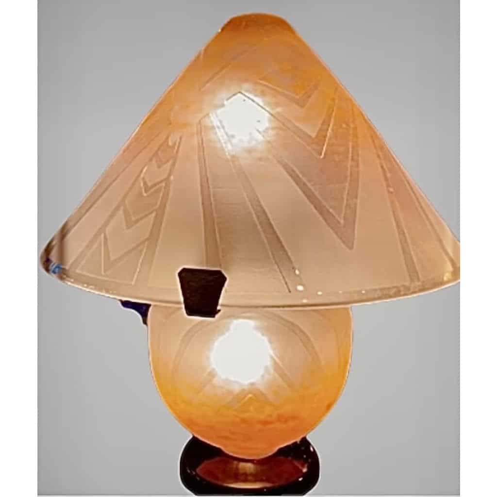 LE VERRE FRANÇAIS  LAMPE  ART DECO 4