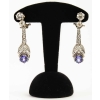 Pendants d’oreille en platine serties de diamants | Biron ||||||