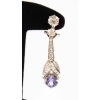 Pendants d’oreille en platine serties de diamants | Biron Pendants d'oreille en platine serties de diamants