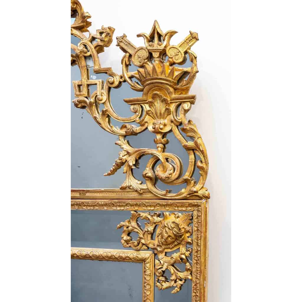 Exceptionnel miroir à parclose d’époque Louis XIV, Fin XVIIème siècle | Biron Exceptionnel miroir à parclose d'époque Louis XIV, Fin XVIIème siècle