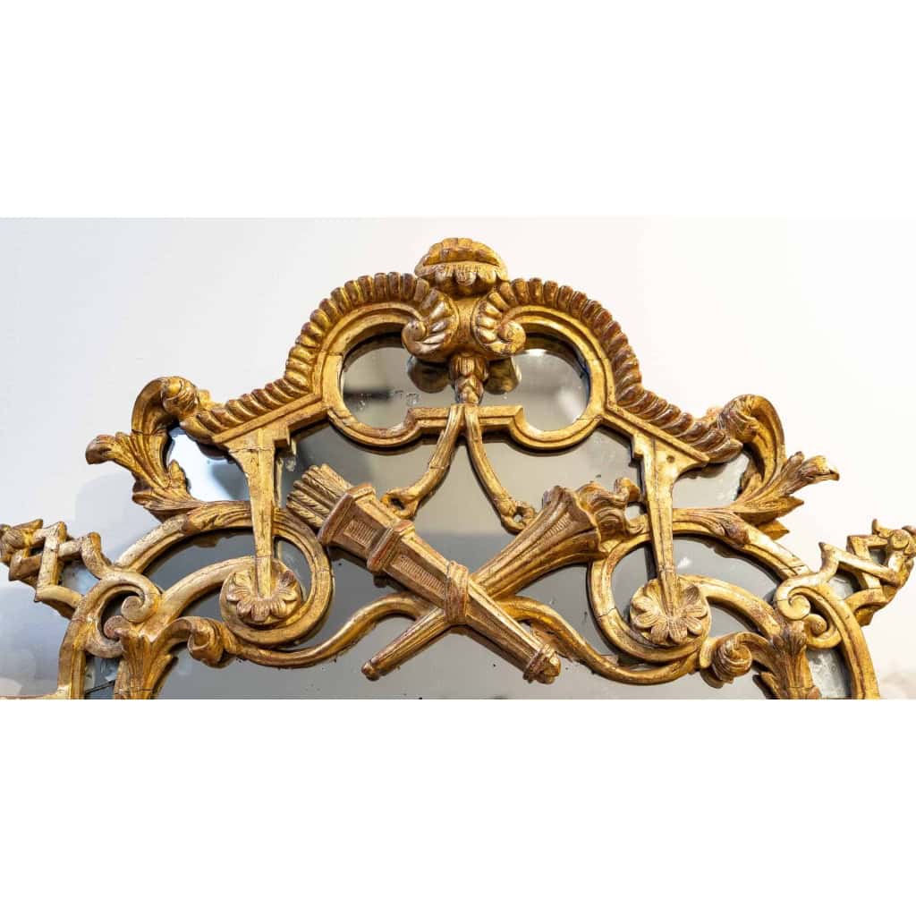 Exceptionnel miroir à parclose d’époque Louis XIV, Fin XVIIème siècle | Biron Exceptionnel miroir à parclose d'époque Louis XIV, Fin XVIIème siècle