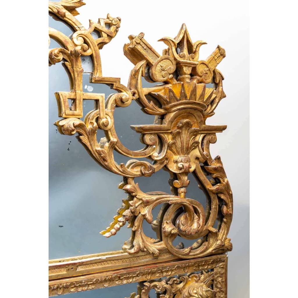 Exceptionnel miroir à parclose d’époque Louis XIV, Fin XVIIème siècle | Biron Exceptionnel miroir à parclose d'époque Louis XIV, Fin XVIIème siècle
