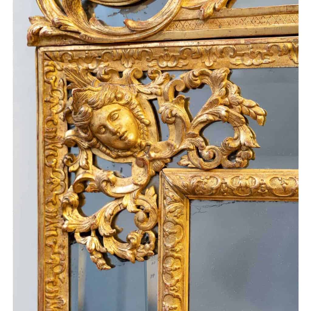 Exceptionnel miroir à parclose d’époque Louis XIV, Fin XVIIème siècle | Biron Exceptionnel miroir à parclose d'époque Louis XIV, Fin XVIIème siècle