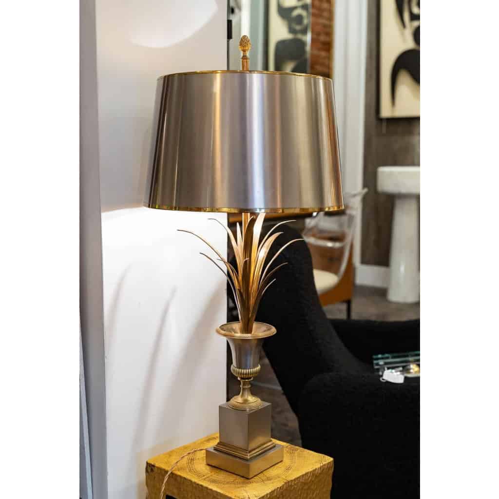 Maison Charles, Lampe « Roseau » En Bronze, Années 1970