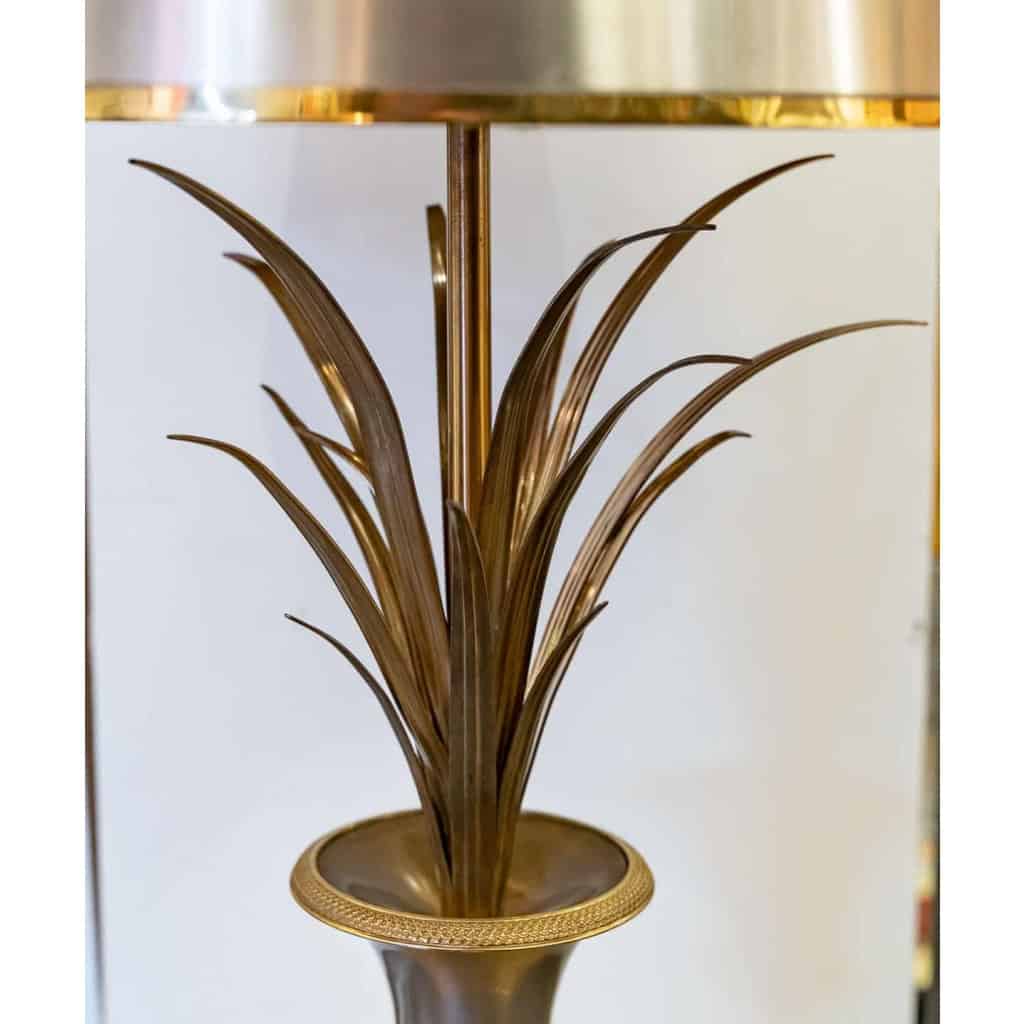 Maison Charles, Lampe « Roseau » En Bronze, Années 1970