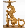 Paire de bougeoirs en bronze, décors de chimères XIXème siècle. Époque Napoléon III