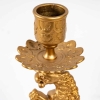 Paire de bougeoirs en bronze, décors de chimères XIXème siècle. Époque Napoléon III