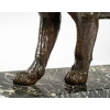 Bronze lion et lionne, marbre vert, début XXème siècle | Biron Bronze lion et lionne, marbre vert, début XXème siècle
