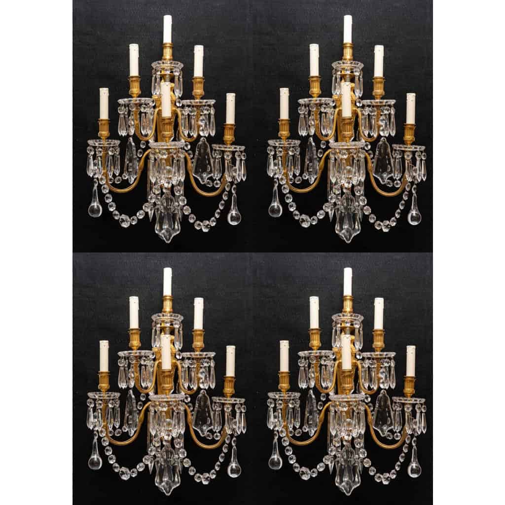 4 appliques signées, F.Barbedienne pour BACCARAT | Biron |||||||||