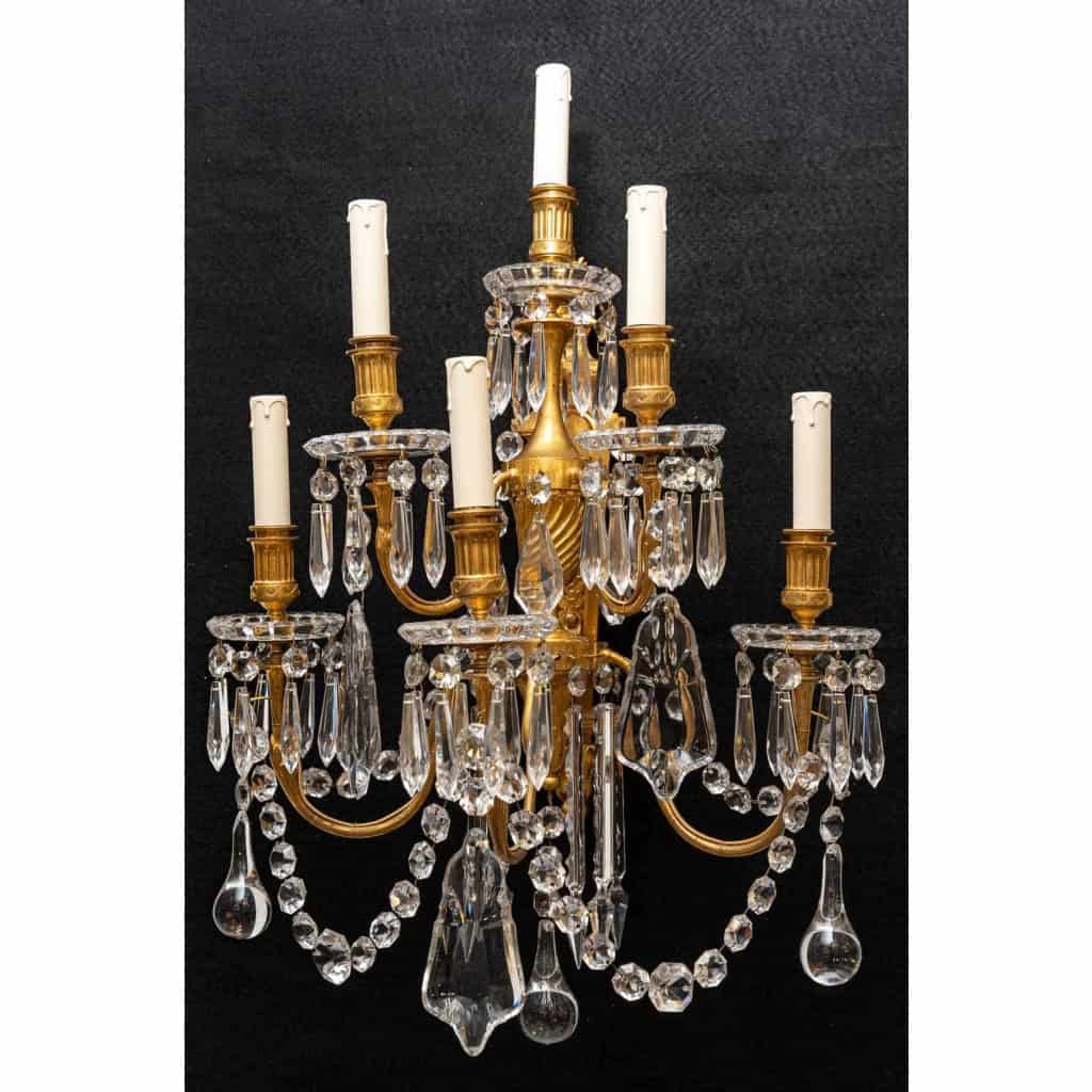 4 appliques signées, F.Barbedienne pour BACCARAT | Biron 4 appliques signées, F.Barbedienne pour BACCARAT