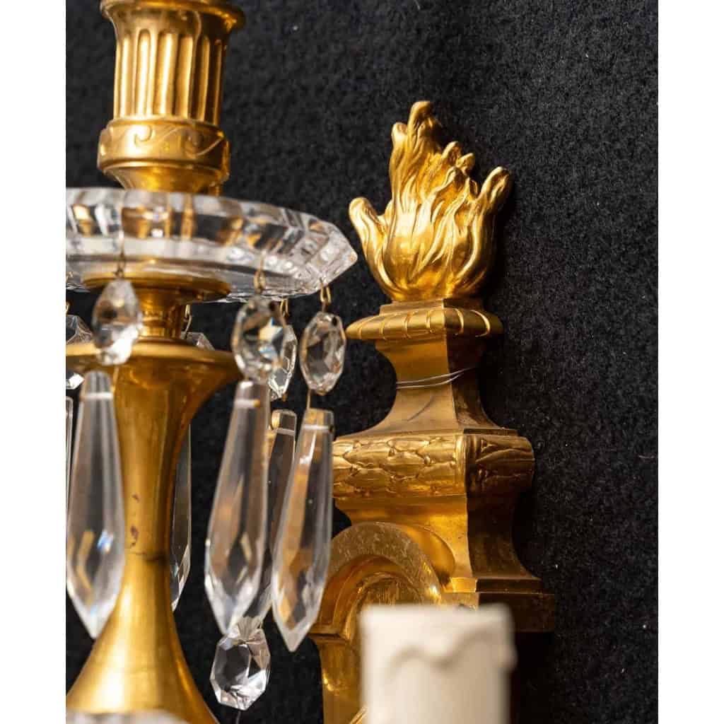 4 appliques signées, F.Barbedienne pour BACCARAT | Biron 4 appliques signées, F.Barbedienne pour BACCARAT