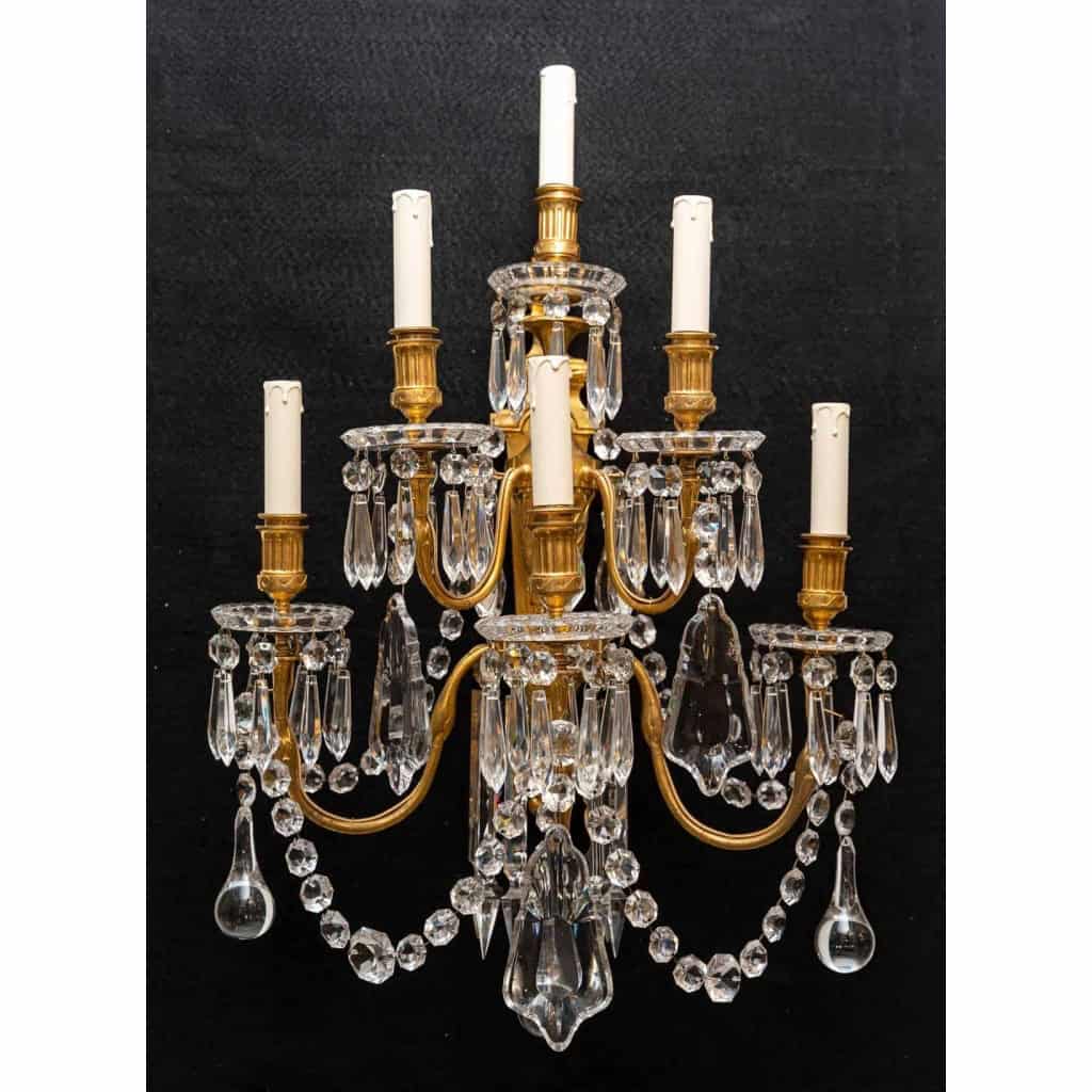 4 appliques signées, F.Barbedienne pour BACCARAT | Biron 4 appliques signées, F.Barbedienne pour BACCARAT
