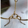 1940′ Table Basse Fer Battu Doré ,Entrelacs /René Drouet Diamètre: 90 Hauteur: 53 cm Ou René Prou/ Maison Franck Anvers