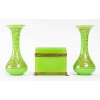 Rare ensemble d’opalines vert, XIXème | Biron Rare ensemble d'opalines vert, XIXème