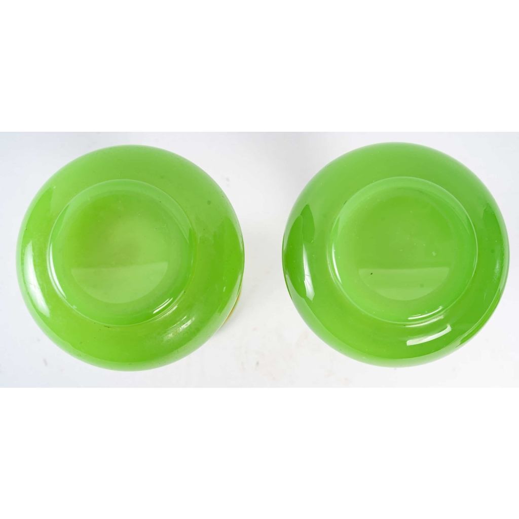 Rare ensemble d’opalines vert, XIXème | Biron Rare ensemble d'opalines vert, XIXème