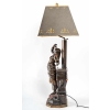 Lampe en régule, sujet orientaliste, XIXème siècle