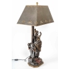 Lampe en régule, sujet orientaliste, XIXème siècle